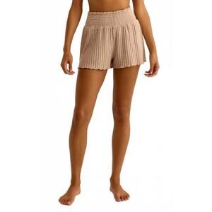 NEW Z LOUNGE dawn ribbed short in iced coffee